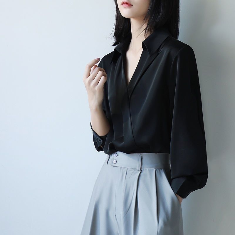 Street Fashion Korea - Gidyq-女性用モスリンシャツ,長袖,韓国のファッション,シックでカジュアルなストリートウェア,すべてにマッチ