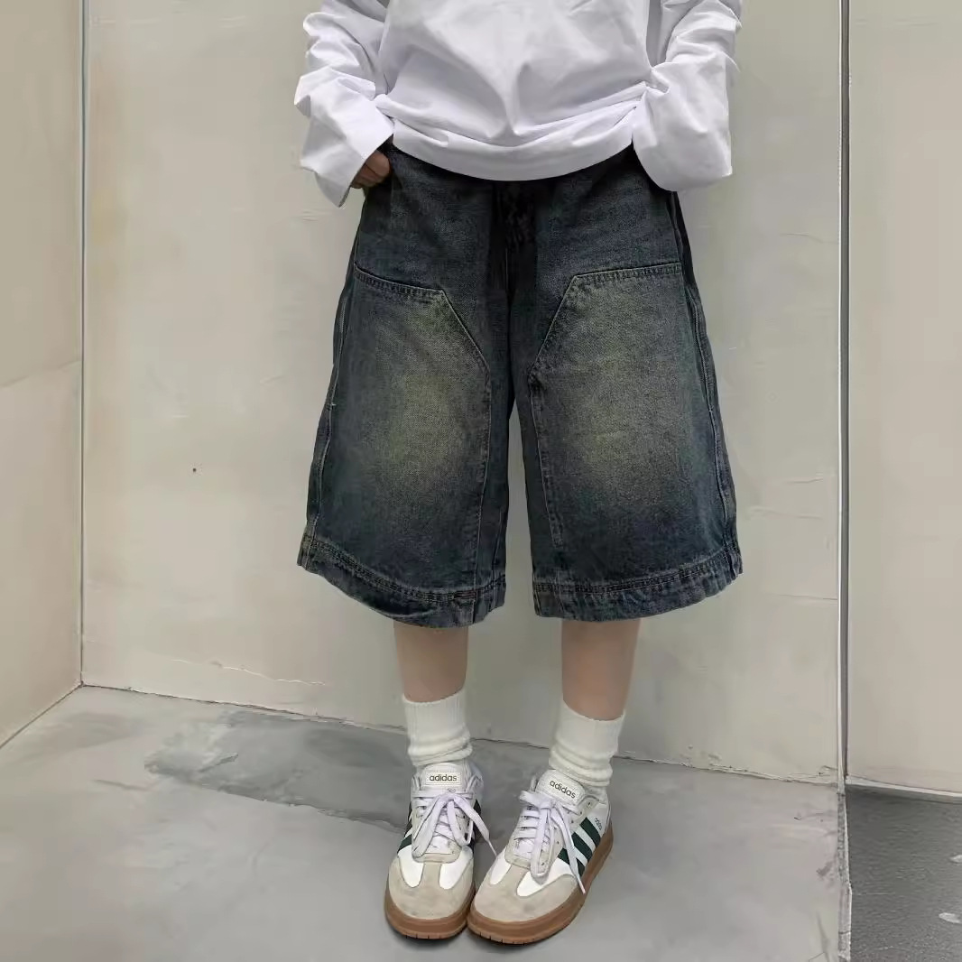 Street Fashion Vintage - レディース Y2K ヴィンテージ バギー ジーンズ ショートパンツ