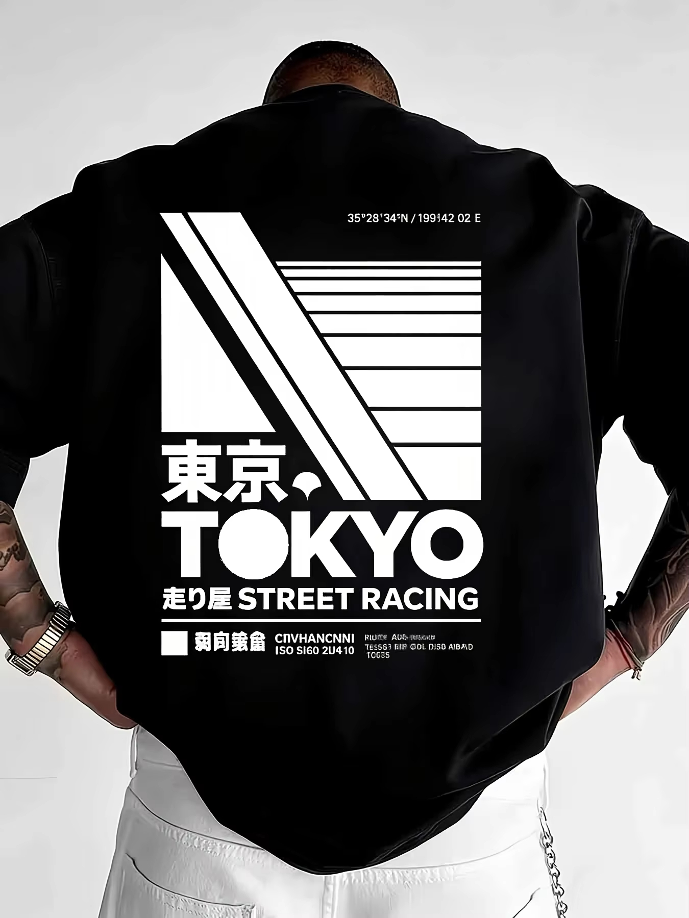 Street Fashion Tokyo - 日本の東京ストリートスタイルプリントTシャツ Y2Kストリートウェアファッション コットン メンズ＆レディースTシャツ 夏用 通気性