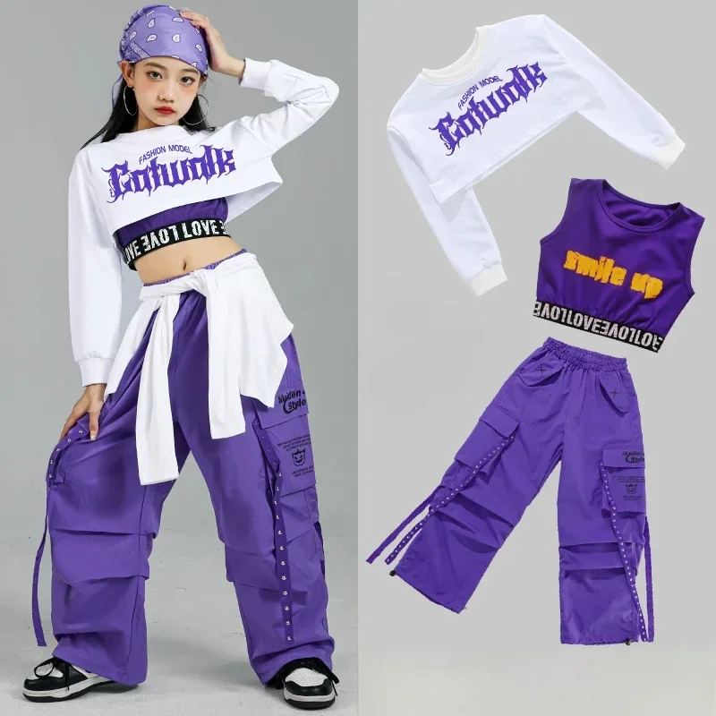 子供ストリートダンス衣装子供ストリートグループジャズ服セット - Street Fashion Kpop のレビューと価格