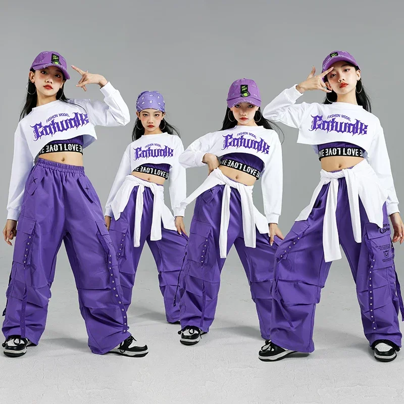 子供ストリートダンス衣装子供ストリートグループジャズ服セット - Street Fashion Kpop のレビューと価格
