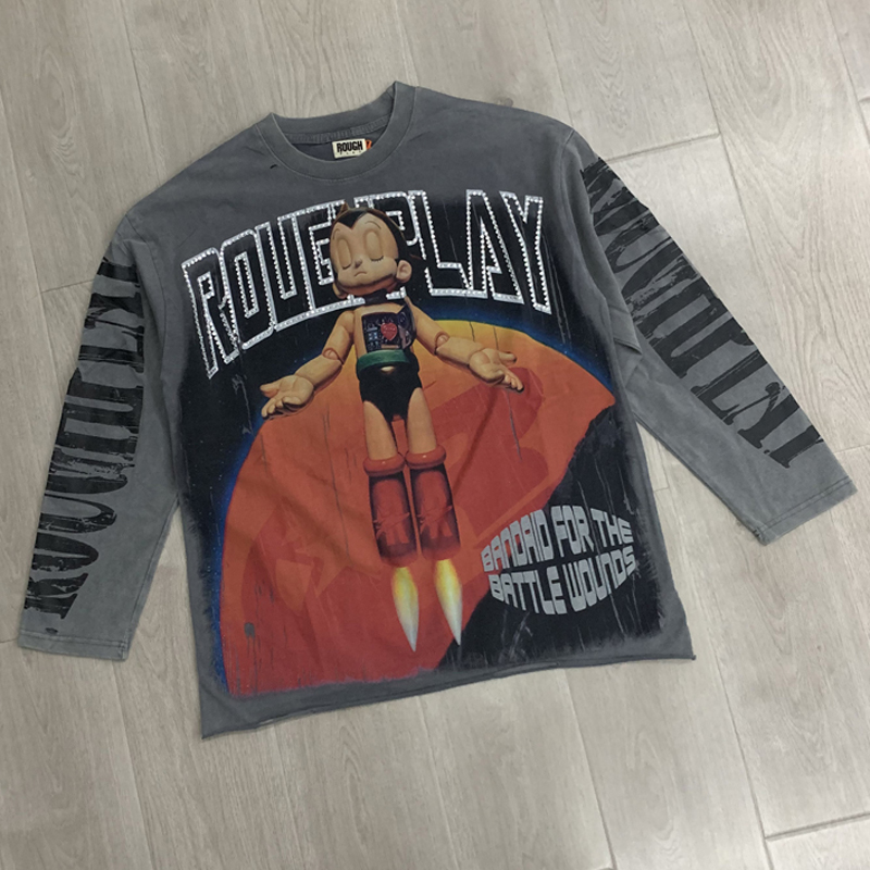 26SS 新しい高品質ストリートラッションヒップホップラフ長 - Street Fashion For Man のレビューと価格