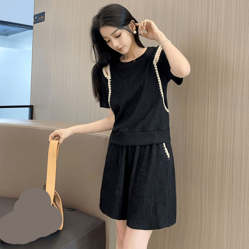 韓国ファッションオフショルダー Tシャツ 2 点セット女性オ - Street Fashion Korea のレビューと価格