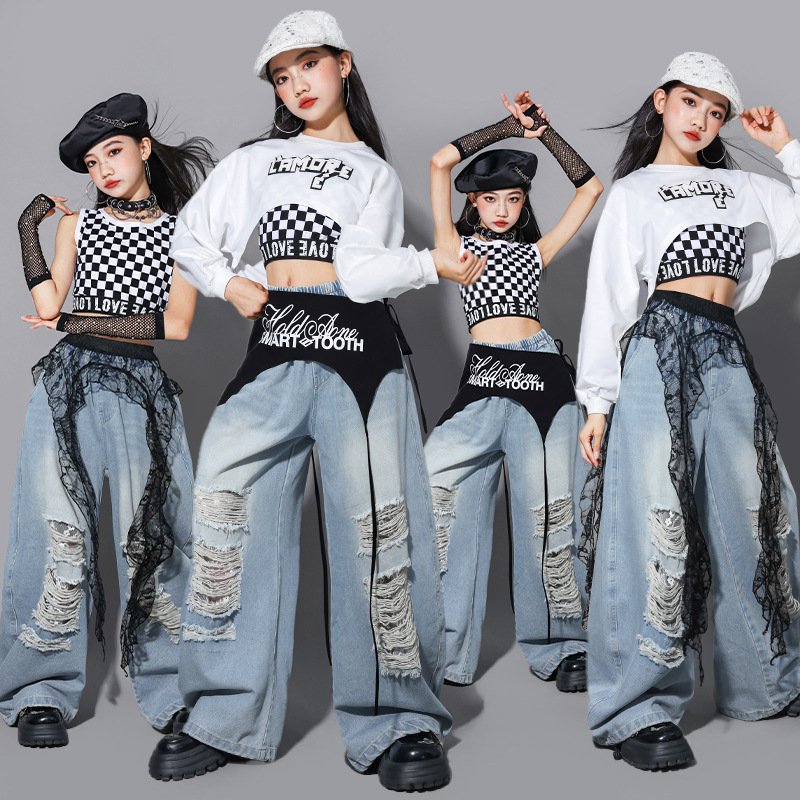 ヒップホップガールズファッション K-POP クロップトップ - Street Fashion Kpop のレビューと価格