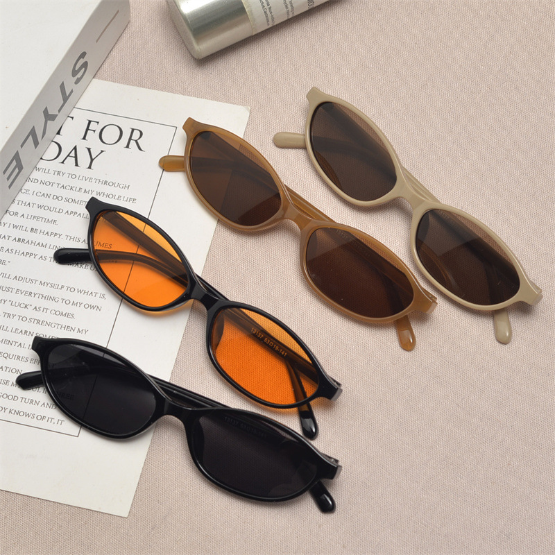 新しいレトロオーバルキャットアイサングラス女性用 Y2k ト - Street Fashion Glasses のレビューと価格