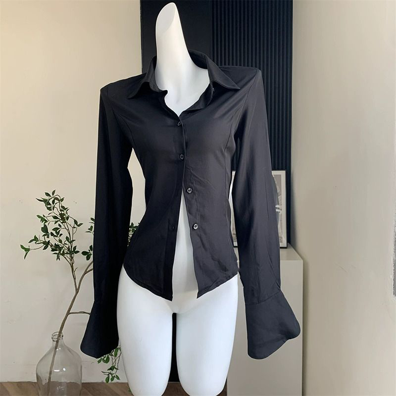 Gidyq 女性黒包帯シャツ韓国ファッションすべて一致ストリ - Street Fashion Korea のレビューと価格