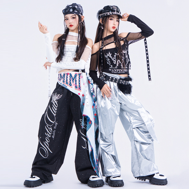 ファッションガールズジャズダンス衣装 キッズクールストリート - Street Fashion Kpop のレビューと価格