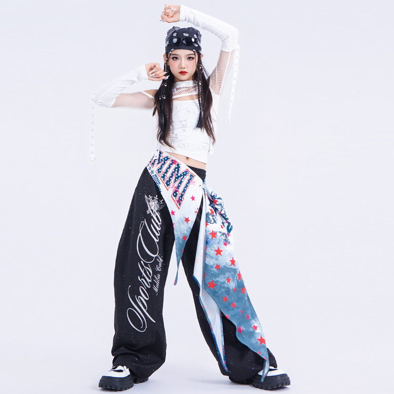 ファッションガールズジャズダンス衣装 キッズクールストリート - Street Fashion Kpop のレビューと価格