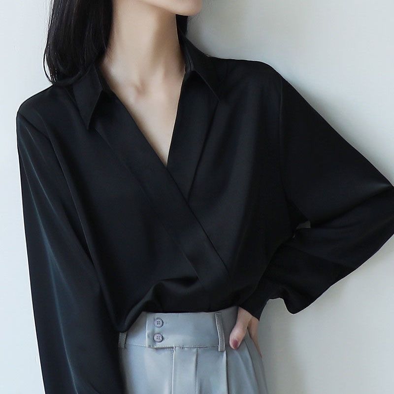 Gidyq-女性用モスリンシャツ,長袖,韓国のファッション, - Street Fashion Korea のレビューと価格