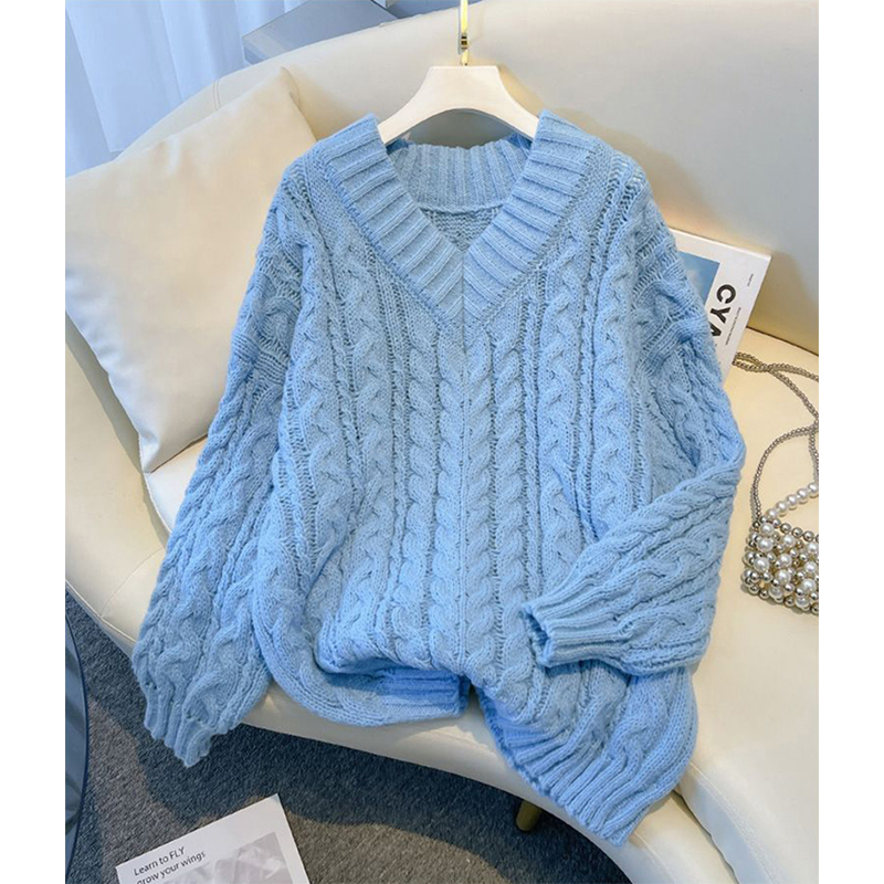 MEXZT 原宿セーター女性ファッション特大ピンク V ネッ - Street Fashion Korea のレビューと価格