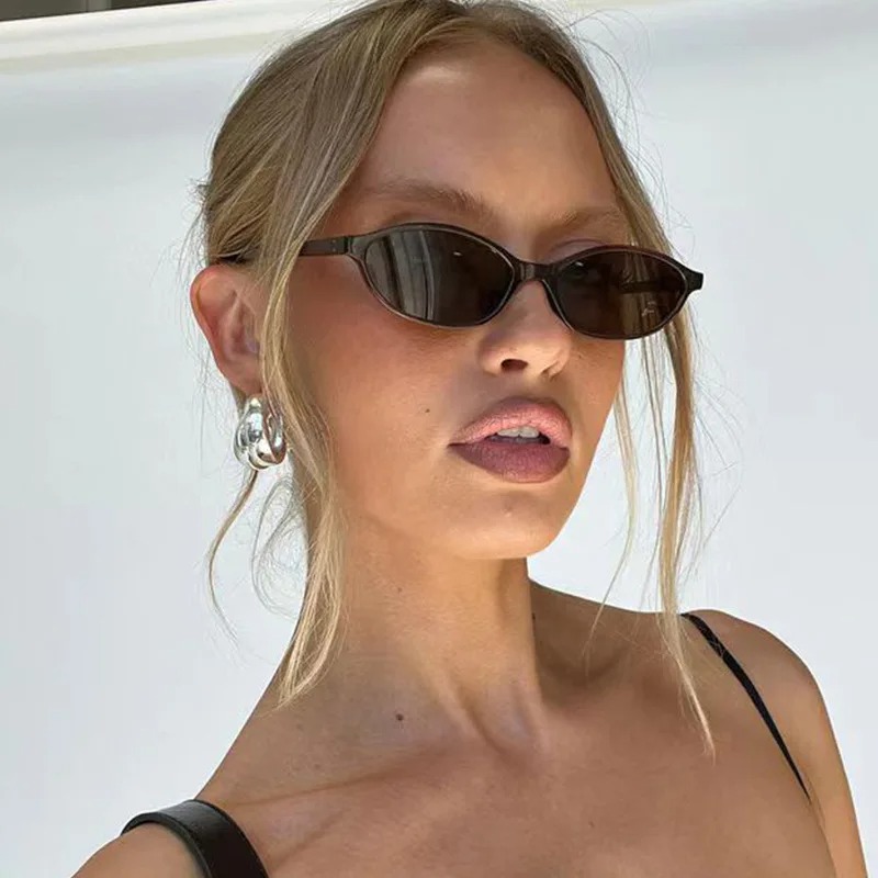 レトロオーバルフレームサングラスファッション女性トレンディな - Street Fashion Glasses のレビューと価格