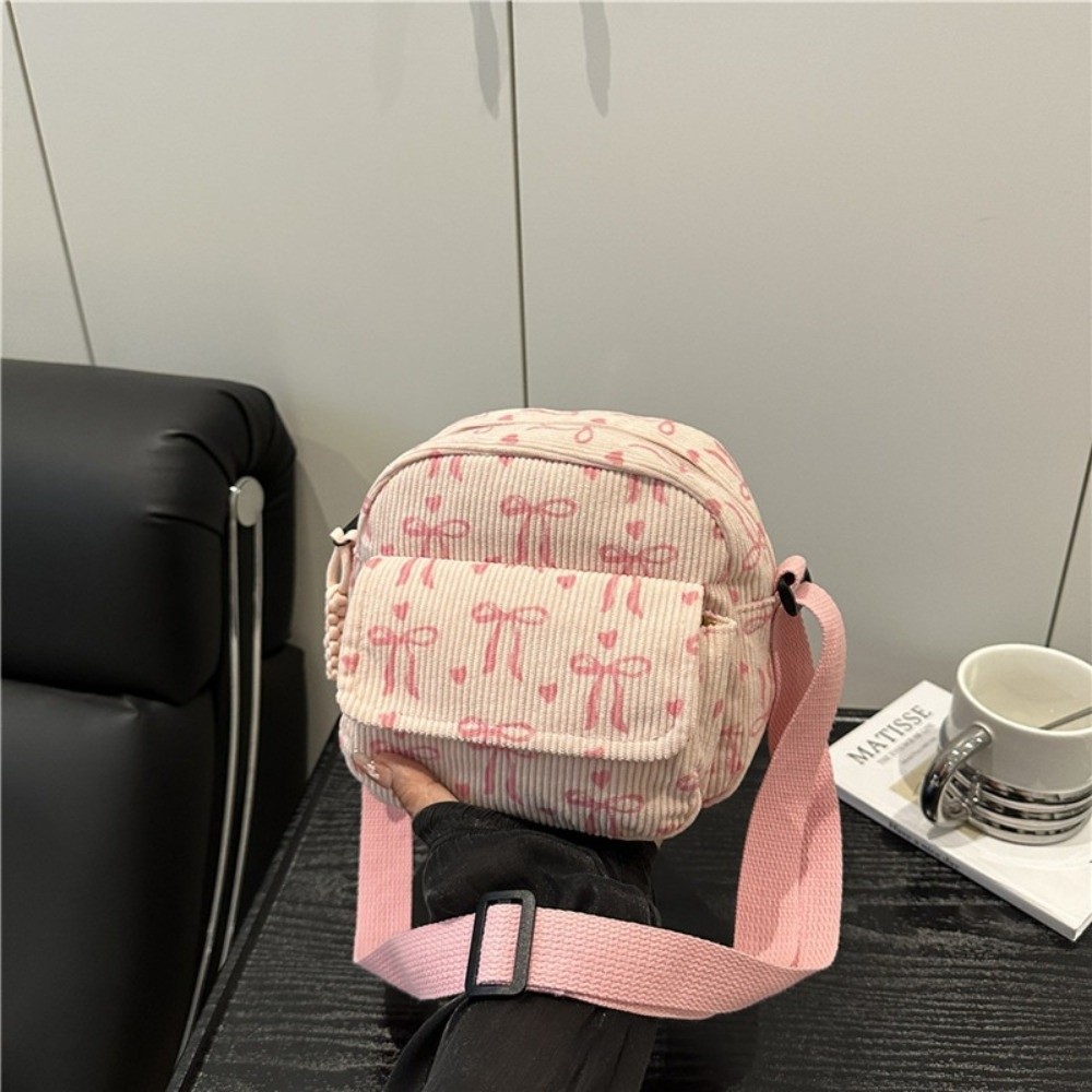 女性のコーデュロイ小さなショルダーバッグティーンエイジャーガ - Street Fashion Korea のレビューと価格