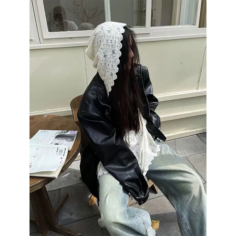 Y2K レースフード付きシャツ女性ストリートセクシーな中空ア - Street Fashion Korea のレビューと価格