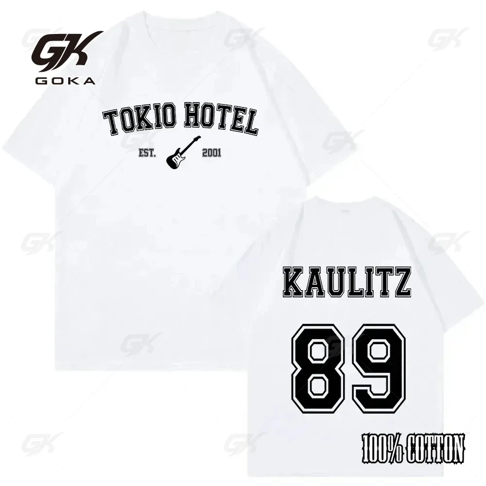 ロックバンド東京ホテルモノグラムプリント Tシャツ夏ストリー - Street Fashion Tokyo のレビューと価格