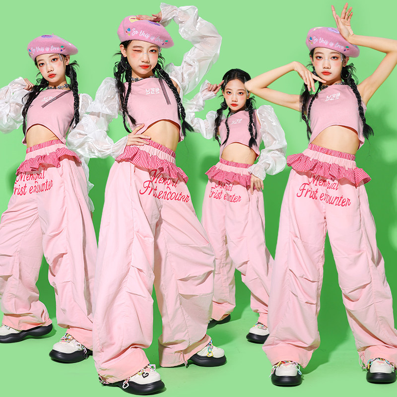ジャズダンスの服女の子のための Kpop 衣装ヒップホップパ - Street Fashion Kpop のレビューと価格