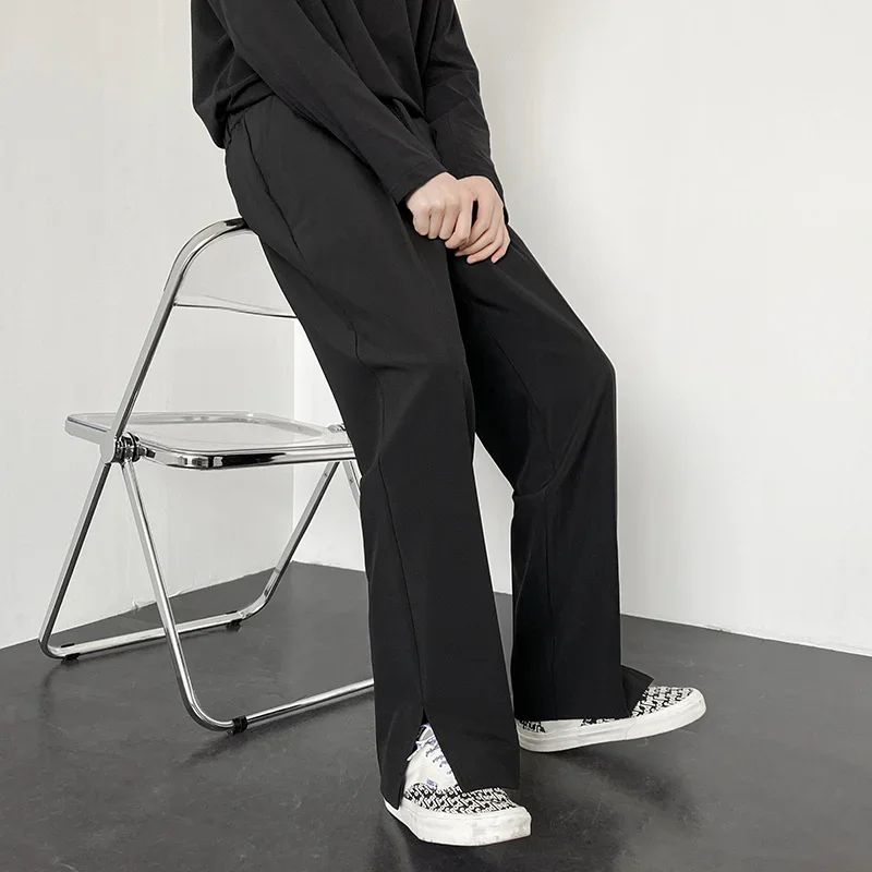 韓国ファッション メンズ ストレート バギー スーツパンツ  - Street Fashion Korea のレビューと価格