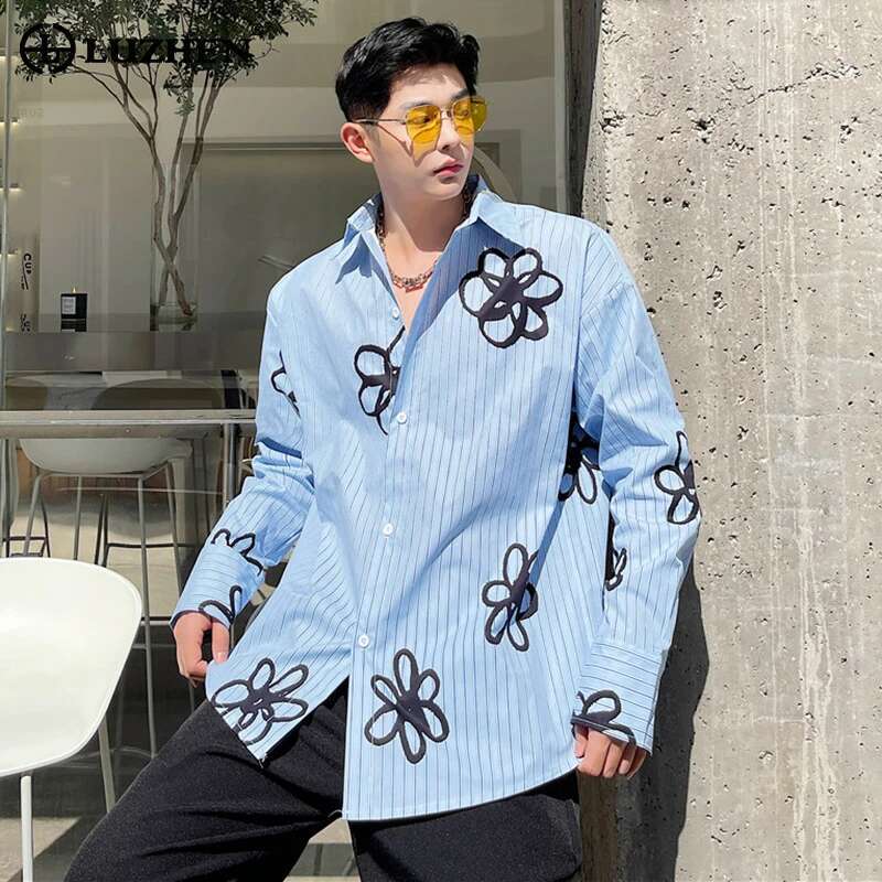 男性用長袖シャツ,オリジナル,プリント,エレガント,ストリー - Street Fashion Reviews のレビューと価格