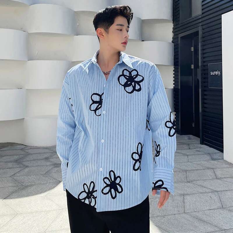 男性用長袖シャツ,オリジナル,プリント,エレガント,ストリー - Street Fashion Reviews のレビューと価格