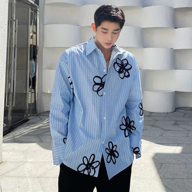 男性用長袖シャツ,オリジナル,プリント,エレガント,ストリー - Street Fashion Reviews のレビューと価格
