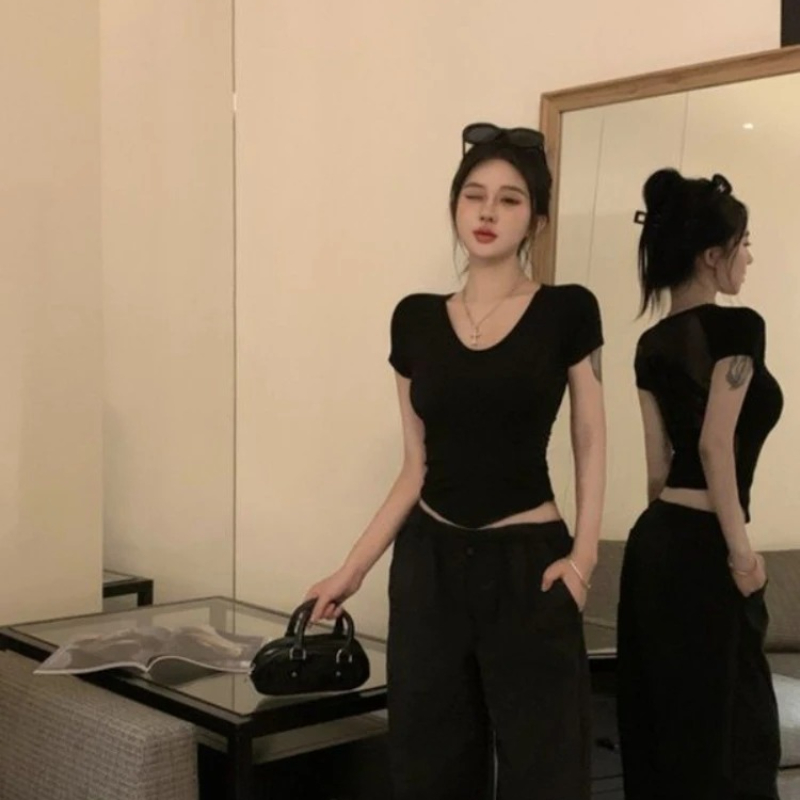 半袖 Tシャツ女性のためのスリム女性トップス Tシャツ韓国フ - Street Fashion Reviews のレビューと価格
